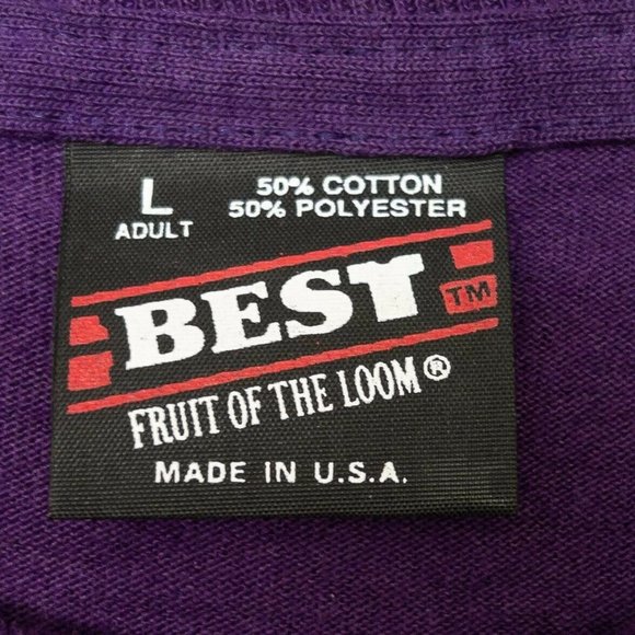 Vintage Mullberry's Grape Escape 1993 T Shirt Purple Single Stitch Men's Large L - Picture 4 of 9